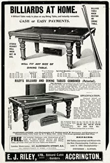 Images Dated 31st March 2020: Rileys Billiard and Dining Table Combined advert 1903
