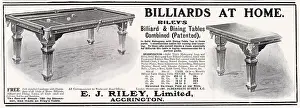 Mahogany Prints: Riley's Billiard Tables, available in different sizes for private homes in mahogany wood