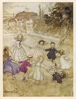 Rackham Prints: Ring O roses (Rackham)
