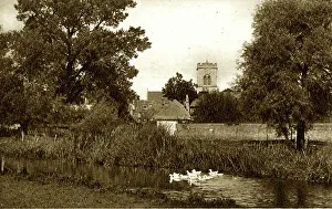 Ringwood Church and the River Avon, Hampshire
