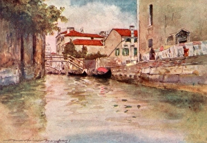 Menpes Gallery: Rio e Chiesa degli Ognissanti- Venice, Italy