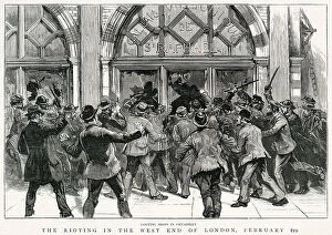 Demonstrations Collection: Rioting in the West End of London 1886