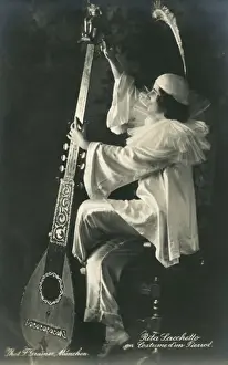 Necked Prints: Rita Sacchetto in Pierrot costume