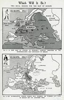 Imaginary Collection: Two rival designs for the Map of Europe, WW1