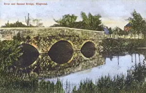 Avon Prints: River Avon & Second Bridge, Ringwood, New Forest, Hampshire