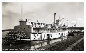 Yukon Prints: River boat Yukon at Circle City, Alaska, USA