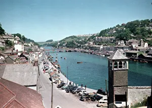 Looe Prints: The river and bridge, Looe
