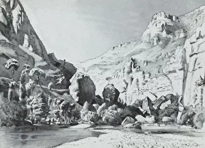 River flowing through a rocky valley