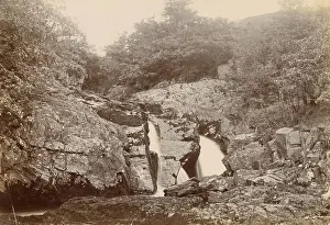 River Greta and rocks, Ingleton, North Yorkshire Date: 1889