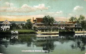Sunbury Prints: River Houses, Haliford, Surrey