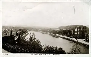 Inverness Prints: The River Ness from Castle Hill, Inverness, Inverness-shire
