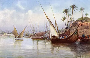 Riverboat Collection: River Nile near Port Said, Egypt