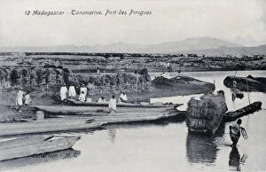 Madagascan Collection: River port in Antananarivo, Madagascar