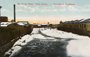 Strait Prints: River at Punta Arenas, Magallanes, Chile, South America
