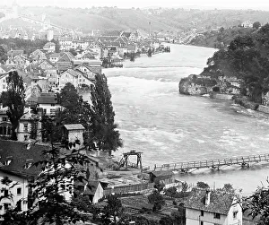 Schaffhausen Prints: River Rhine, Schaffhausen, Switzerland, Victorian period
