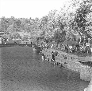 River and riverbank, Madhya Pradesh, Central India