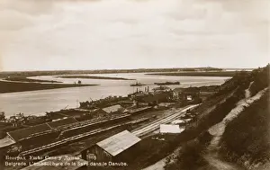 Expanse Prints: River Sava as it enters the River Danube at Belgrade, Serbia