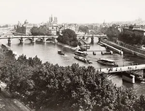Body Of Water Prints: River Seine and the cathedral of Notre Dame, Paris