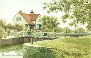 Oxfordshire Prints: River Thames at Benson Lock, Oxfordshire
