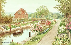 Affleck Prints: River Thames at Mapledurham Lock, Berkshire