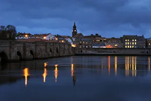 River Tweed flows under the old Berwick Bridge River Tweed flows under the old Berwick Bridge