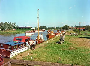 Broads Prints: River Waveney, Norfolk Broads - St. Olave's Staithe