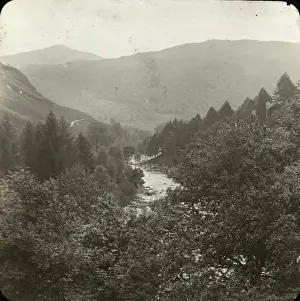 Valleys Prints: River winding through a Welsh Valley