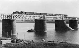 Agra Prints: River Yamuna - Railway Bridge near Agra