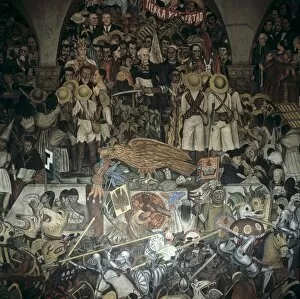Frescoes Collection: RIVERA, Diego (1886-1957). History of Mexico