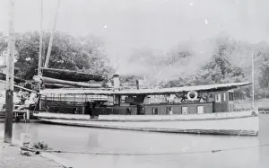 Riverboat on a river in the Far East