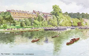 Riverside scene, Richmond-on-Thames, Surrey