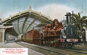 Riviera Express - changing engines at Ventimiglia Riviera Express - changing engines at Ventimiglia