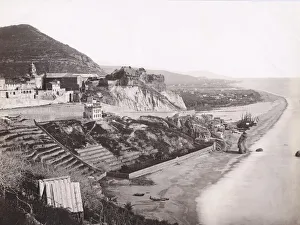 Riviera, Ventimiglia, Italy, view along coast