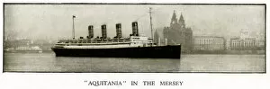 Aquitania Gallery: RMS Aquitania, a Cunard Line ocean liner, in the Mersey