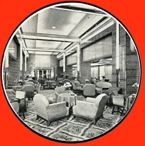 Armchairs Prints: RMS Caronia, Main Lounge