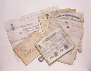 Paper Work Prints: RMS Carpathia medal and paperwork