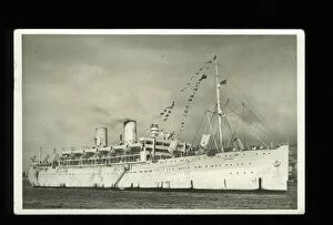 Steamship Gallery: RMS Chitral, cruise ship of the P&O Line as troop ship, WW2