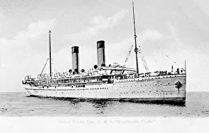 Images Dated 6th April 2016: RMS Kenilworth Castle, Union Castle Line, at sea