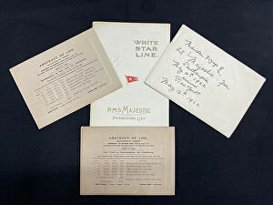 Maiden Collection: RMS Majestic, First Class passenger list and other items