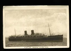 Funnels Prints: RMS Maloja, British ocean liner of the P&O Line