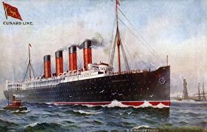 Images Dated 20th October 2020: RMS Mauretania - Cunard LIne Transatlantic Ocean Liner