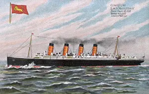 Riband Prints: RMS Mauretania - Cunard White Star Line