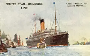 Dominion Prints: RMS Megantic arriving at Montreal, Canada