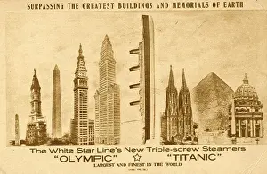 Finest Prints: RMS Olympic andTitanic - compared to building heights