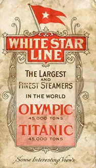 Brochure Prints: RMS Olympic and Titanic - brochure cover design
