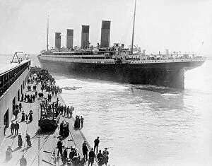 Quay Gallery: RMS Olympic, White Star Line cruise ship, Southampton