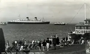 Deckchairs Prints: RMS Queen Elizabeth, Cunard ocean liner