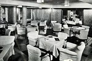Armchairs Prints: RMS Queen Mary, Lounge