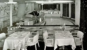 Veranda Prints: RMS Queen Mary, Veranda Grill on Sun Deck