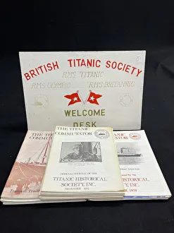 Reference Prints: RMS Titanic, British Titanic Society, welcome desk sign
